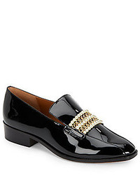 Bettye Muller Pearl Patent Leather Loafers