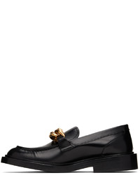 Versace Black Curb Chain Loafers