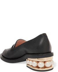 Nicholas Kirkwood Casati Embellished Leather Loafers Black