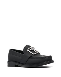 Moschino Double Question Mark Leather Loafers