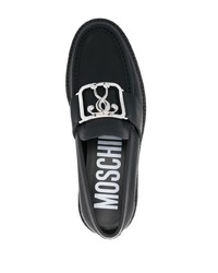 Moschino Double Question Mark Leather Loafers