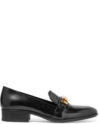Alexander McQueen Embellished Leather Loafers Black