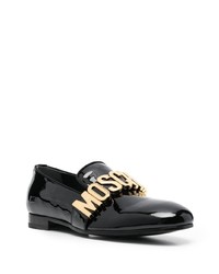 Moschino Logo Lettering Patent Loafers