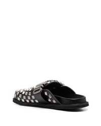 Moschino Logo Lettering Stud Embellished Loafers