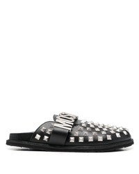 Moschino Logo Lettering Stud Embellished Loafers