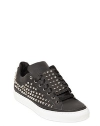 Giacomorelli Spike Rubberized Leather Sneakers