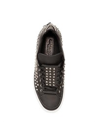 Giacomorelli Spike Rubberized Leather Sneakers