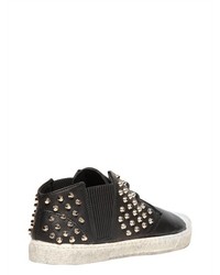 Gienchi Studded Leather Elasticized Sneakers