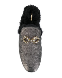 Caruso Embellished Fur Mules