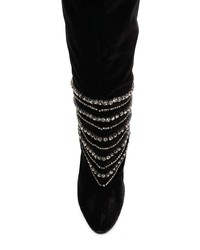 Alberta Ferretti Thigh High Embellished Boots