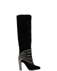 Alberta Ferretti Thigh High Embellished Boots