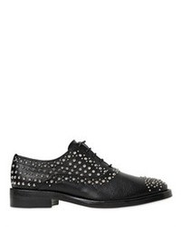 Giacomorelli 20mm Studded Calfskin Lace Up Shoes