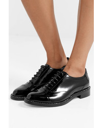 Jimmy Choo Reeve Crystal Embellished Patent Leather Brogues