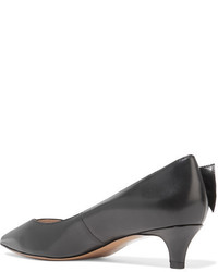 Marc Jacobs Ally Bow Embellished Leather Pumps Black