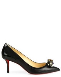 Christian Louboutin Embellished Leather Point Toe Pumps