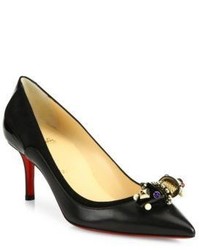 Christian Louboutin Embellished Leather Point Toe Pumps