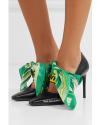 Off-White For Walking Embellished Printed Leather Pumps