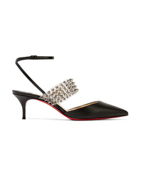 Christian Louboutin Levita 55 Spiked Pvc And Lizard Effect Leather Pumps