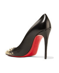 Christian Louboutin Spikyshell 100 Embellished Leather Pumps