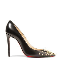 Christian Louboutin Spikyshell 100 Embellished Leather Pumps