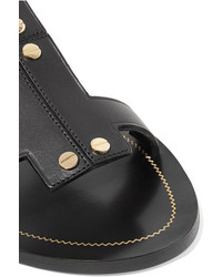 Tom Ford Embellished Leather Sandals Black