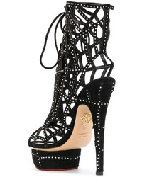 Charlotte Olympia Embellished Web Sandals