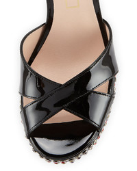 Marc Jacobs Lust Embellished Platform Sandal Black