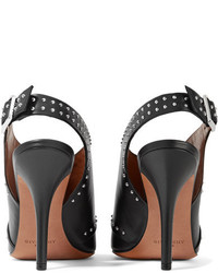 Givenchy Stud Embellished Leather Sandals Black