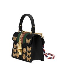 Gucci Sylvie Animal Studs Leather Mini Bag