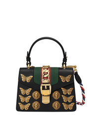 Gucci Sylvie Animal Studs Leather Mini Bag