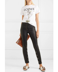 Loewe Embellished Leather Skinny Pants