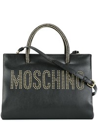 Moschino Stud Embellished Logo Tote