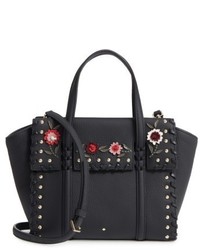 Kate Spade New York Small Madison Daniels Drive Abigail Embellished Leather Tote Black
