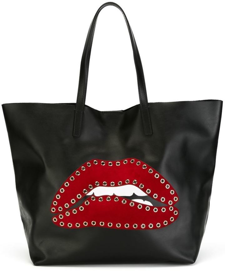 RED Valentino Eyelet Embellished Lip Tote, $281, farfetch.com