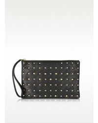 Gerard Darel Black Studded Leather Pouch