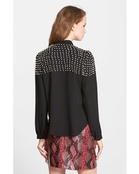 Sister Jane Faux Pearl Embellished Blouse