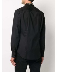 Versace Beaded Collar Long Sleeve Shirt