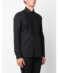 Philipp Plein Black Tie Cotton Shirt