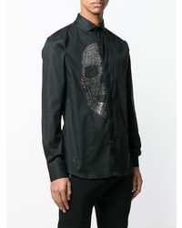 Philipp Plein Embellished Skull Shirt