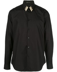 Versace Embroidered Collar Shirt