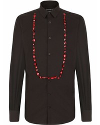 Dolce & Gabbana Rhinestone Embellished Poplin Shirt
