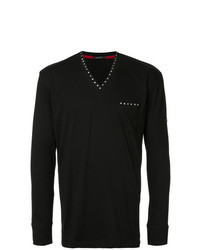 Black Embellished Long Sleeve T-Shirt