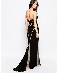 Forever Unique Bianca Sweetheart Maxi Dress With Sheer Embellished Panels