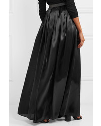 Brunello Cucinelli Embellished Organza Maxi Skirt Black