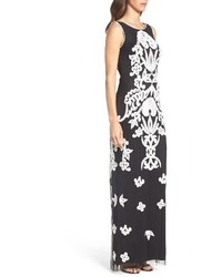 Adrianna Papell Embellished Mesh Column Gown