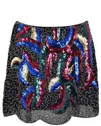 Boohoo Anita All Over Heavily Embellished Deco Mini Skirt