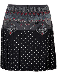 Emilio Pucci Embroidered Silk Mini Skirt