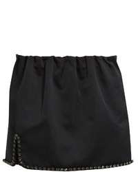 No.21 No 21 Crystal Embellished Duchess Satin Mini Skirt