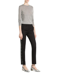 The Kooples Pants With Embellished And Embroidered Trim