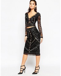 Asos Collection Night Embellished Pencil Skirt